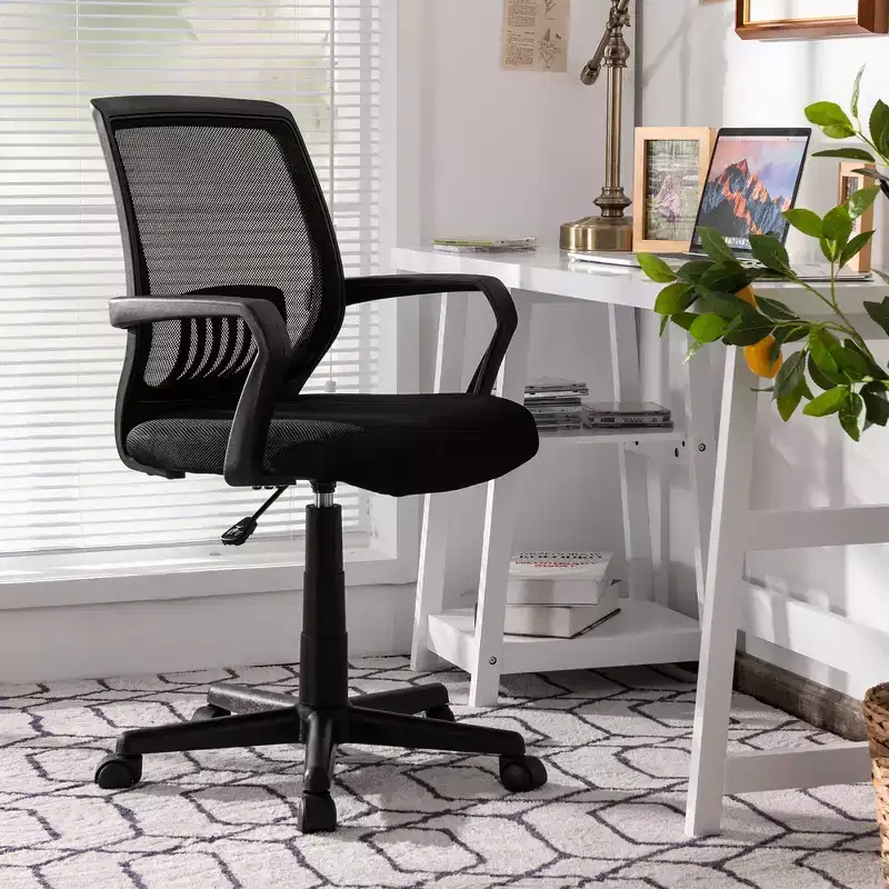 Costway Mid-Back Office Executive Chair Mesh Chair Height Adjustable w/ Lumbar Support