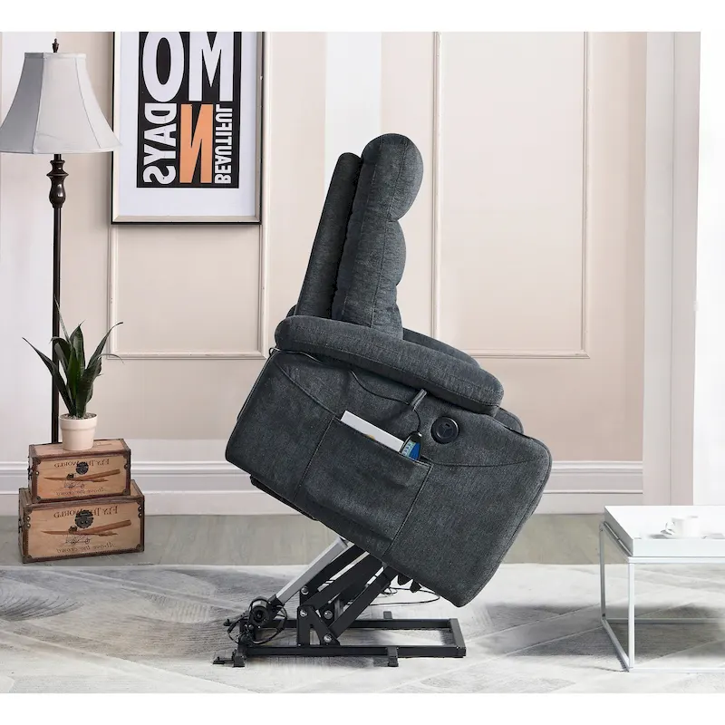 Electric Power Lift Recliner with Massage, Heat, and Convenient Features