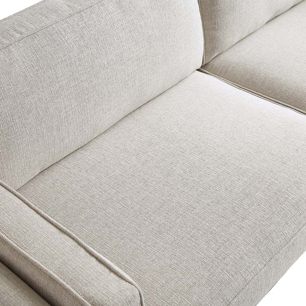 Oatmeal Fabric Sofa, 3-Seater