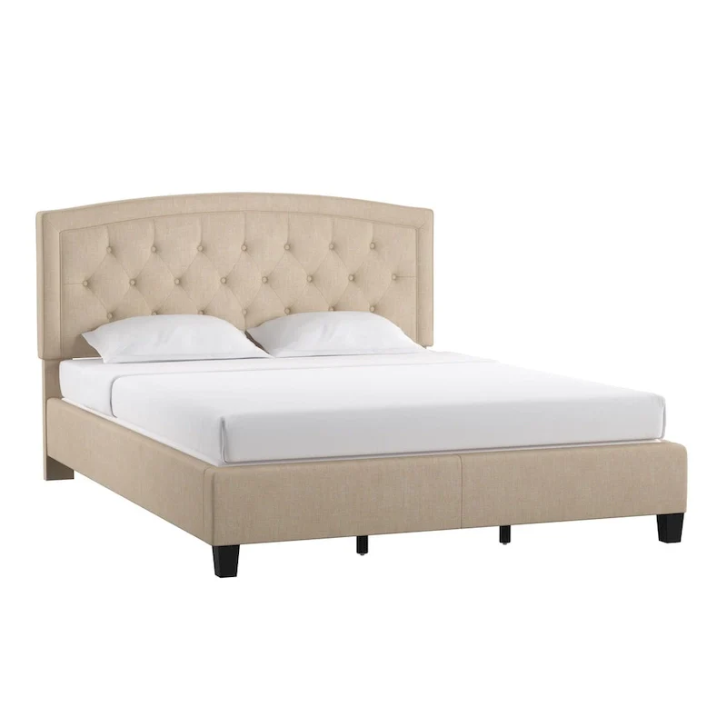 Fontana Adjustable Diamond-tufted Arched Back Bed by