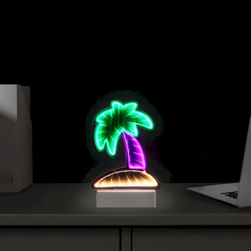 LED Lighted 3D Palm Tree Tunnel Light - 8