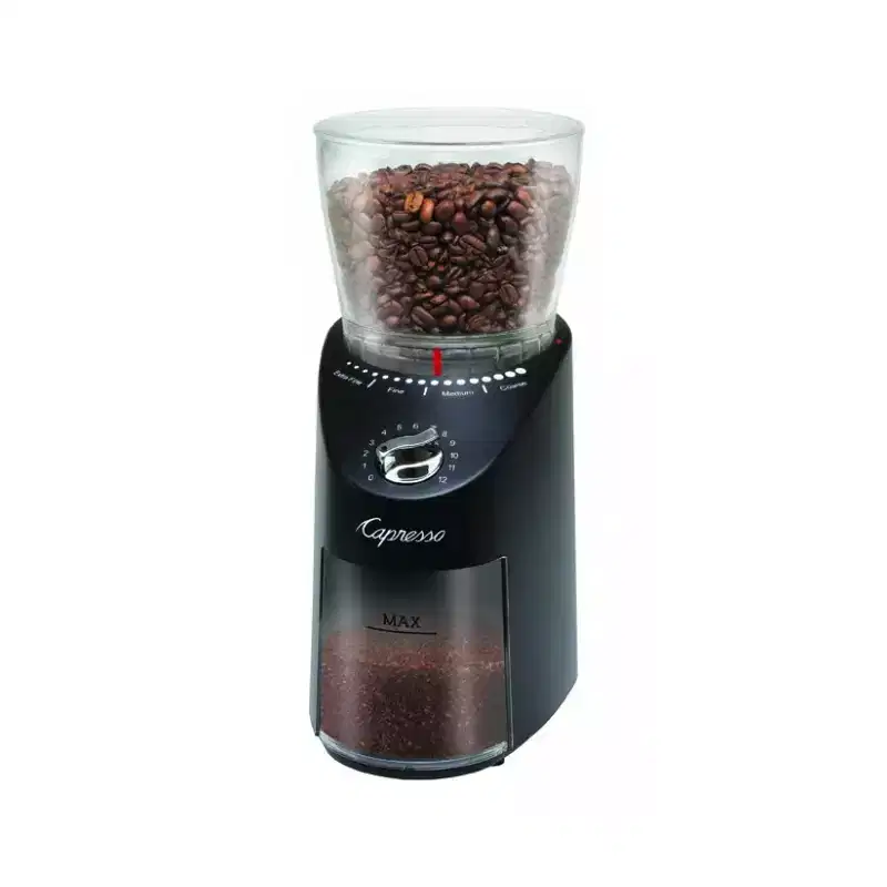 Capresso 570.01 Infinity Plus Commercial-Grade Conical Burr Grinder (Black)