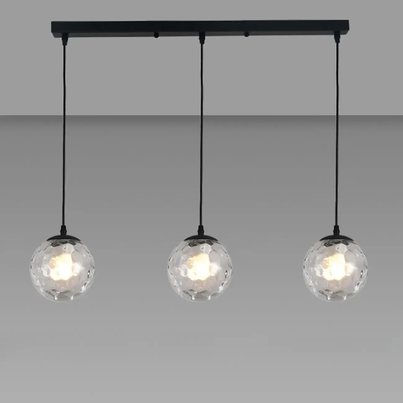 3 Lights Modern Glass Globe Island Pendant Light