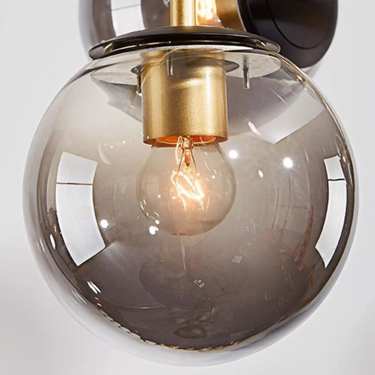 6 Light Glass Globe Island Pendant Light with Adjustable Length