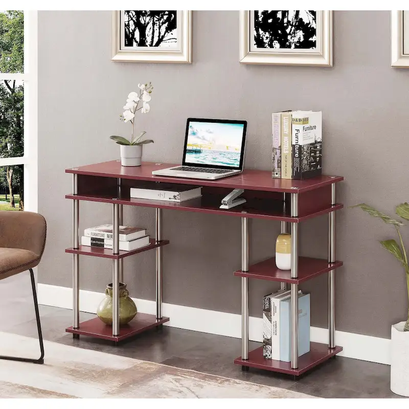 Convenience Concepts Designs2Go No Tools Student Desk with Shelves