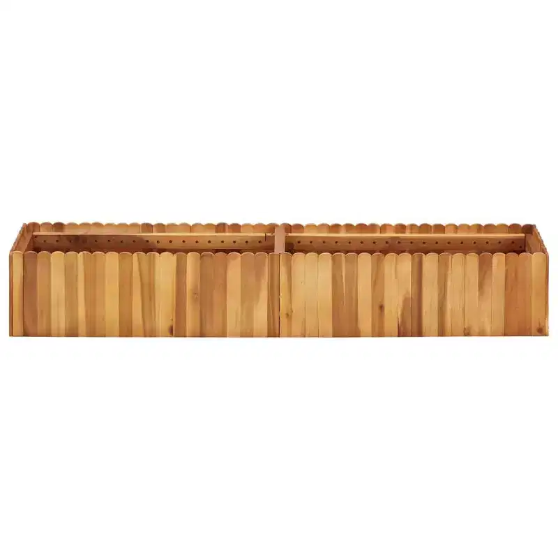 vidaXL Raised Bed Natural wood color Solid acacia wood Medium - 59.1 x 11.8 x 9.8