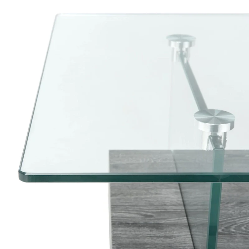 Modern Glass Coffee Table - 43.3 x 23.6 x 16.5