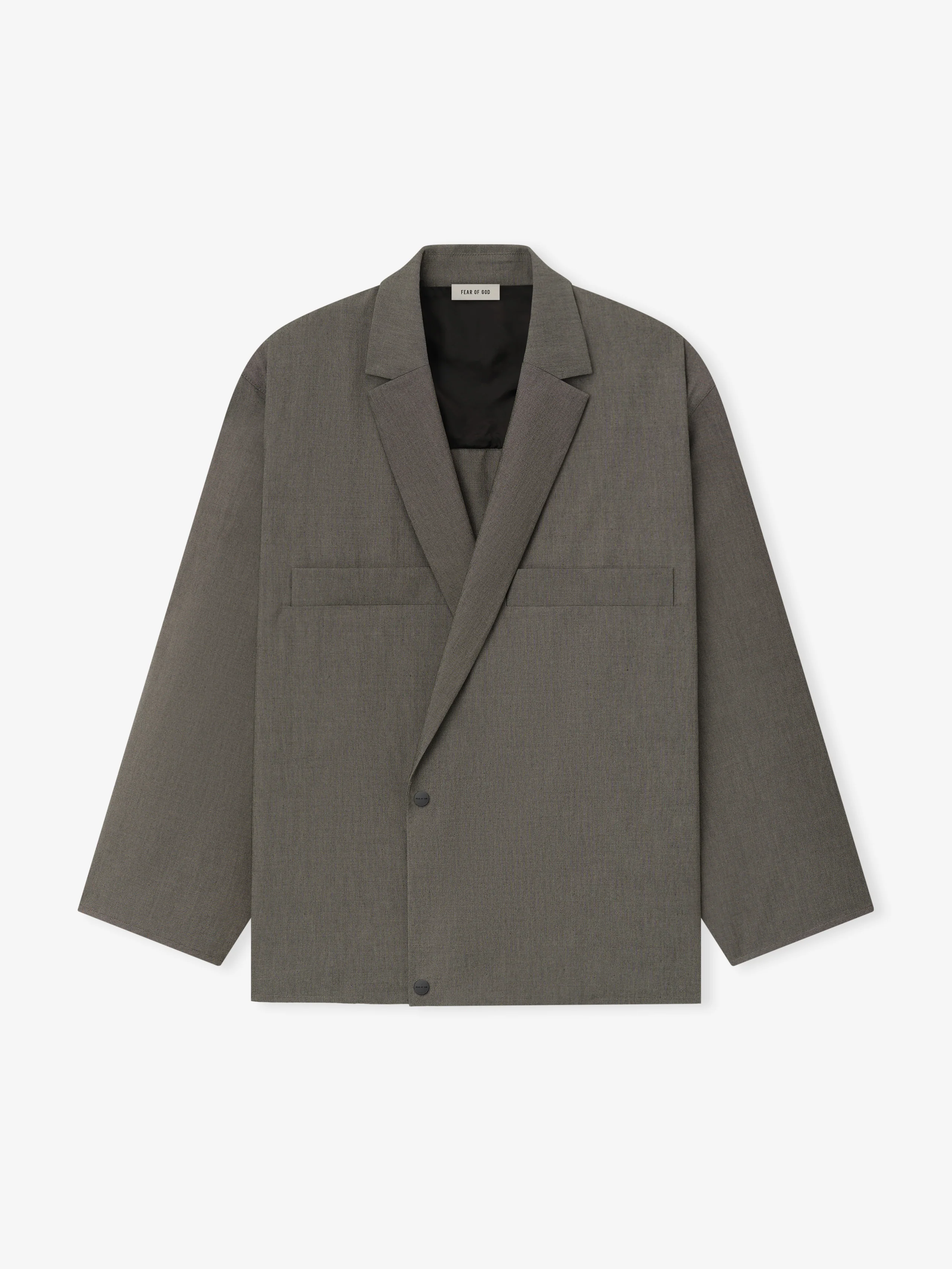 Cotton Wool Oxford Shirt Jacket
