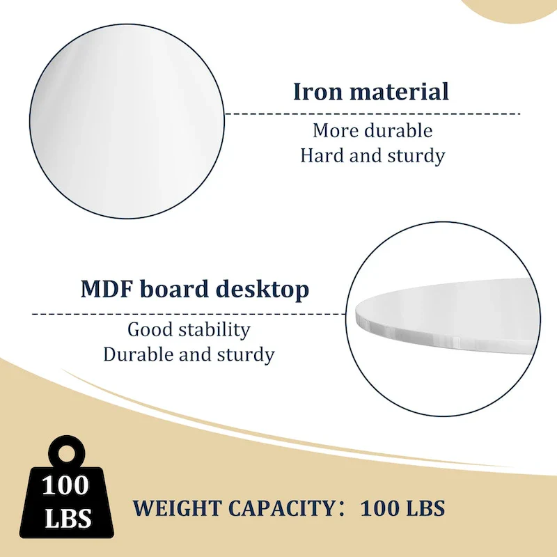 Round High Gloss Dining Table