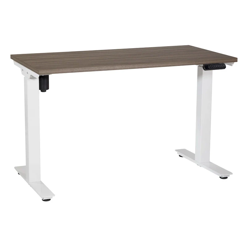 Walnut / White / Black Electric Height-Adjustable Standing Desk – Single