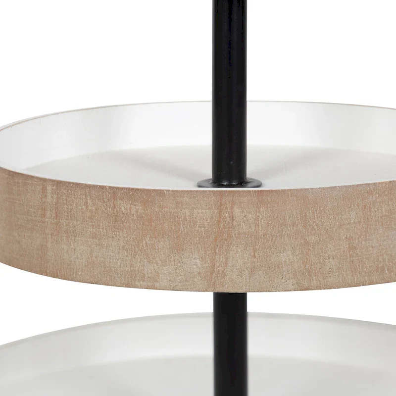 Kate and Laurel Woodmont 3 Tiered Wood Tray - 3 Tier