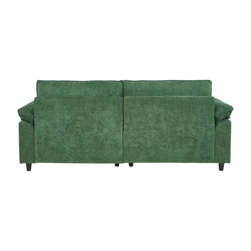 80.31  Linen 2-Seat Sofa with Hidden Compartment and Soft Armrests - Sturdy Rubberwood Legs