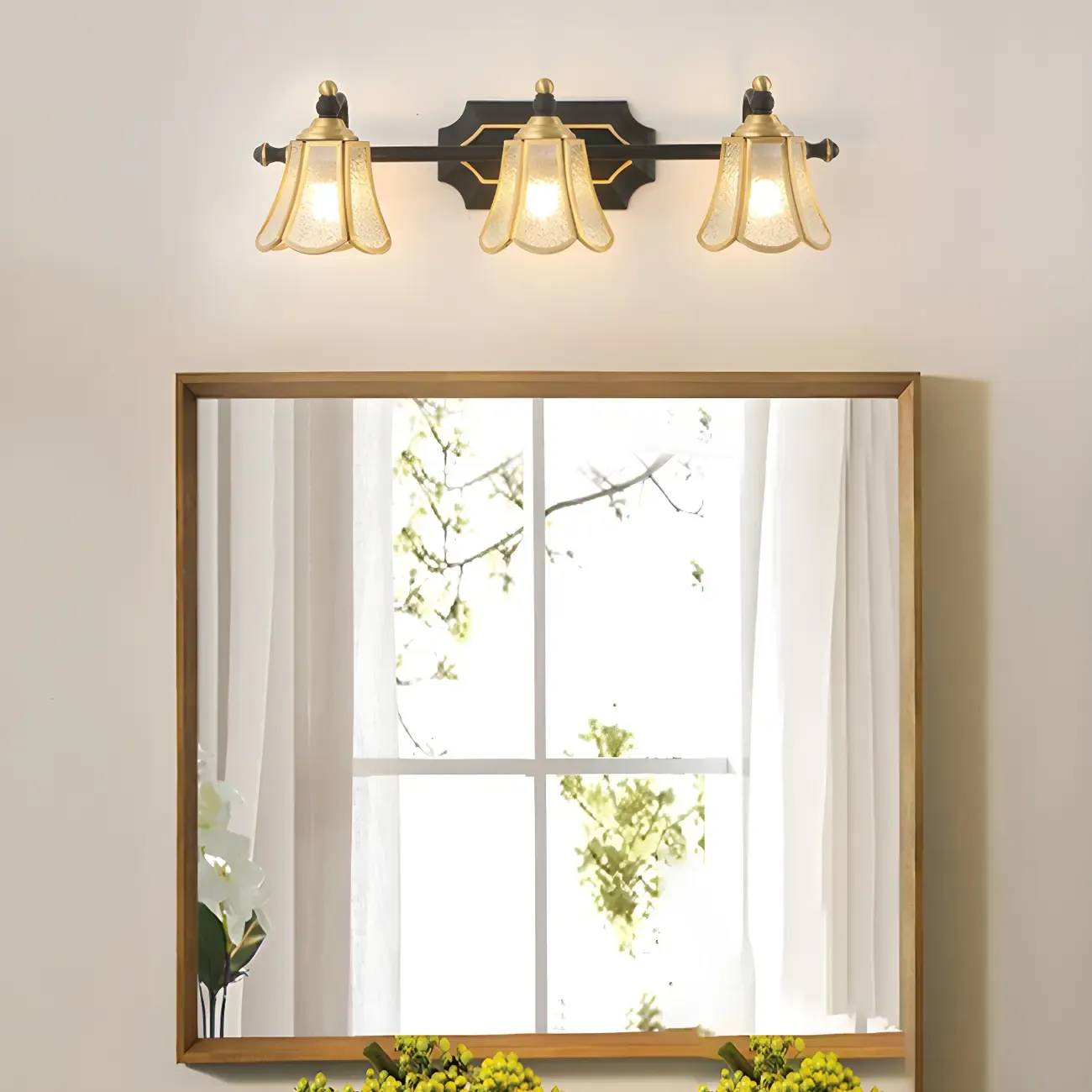 Modern Flower Crystal Vanity Light for Bathroom