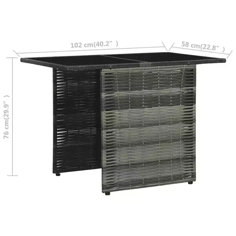 vidaXL Garden Dining Set Grey and anthracite