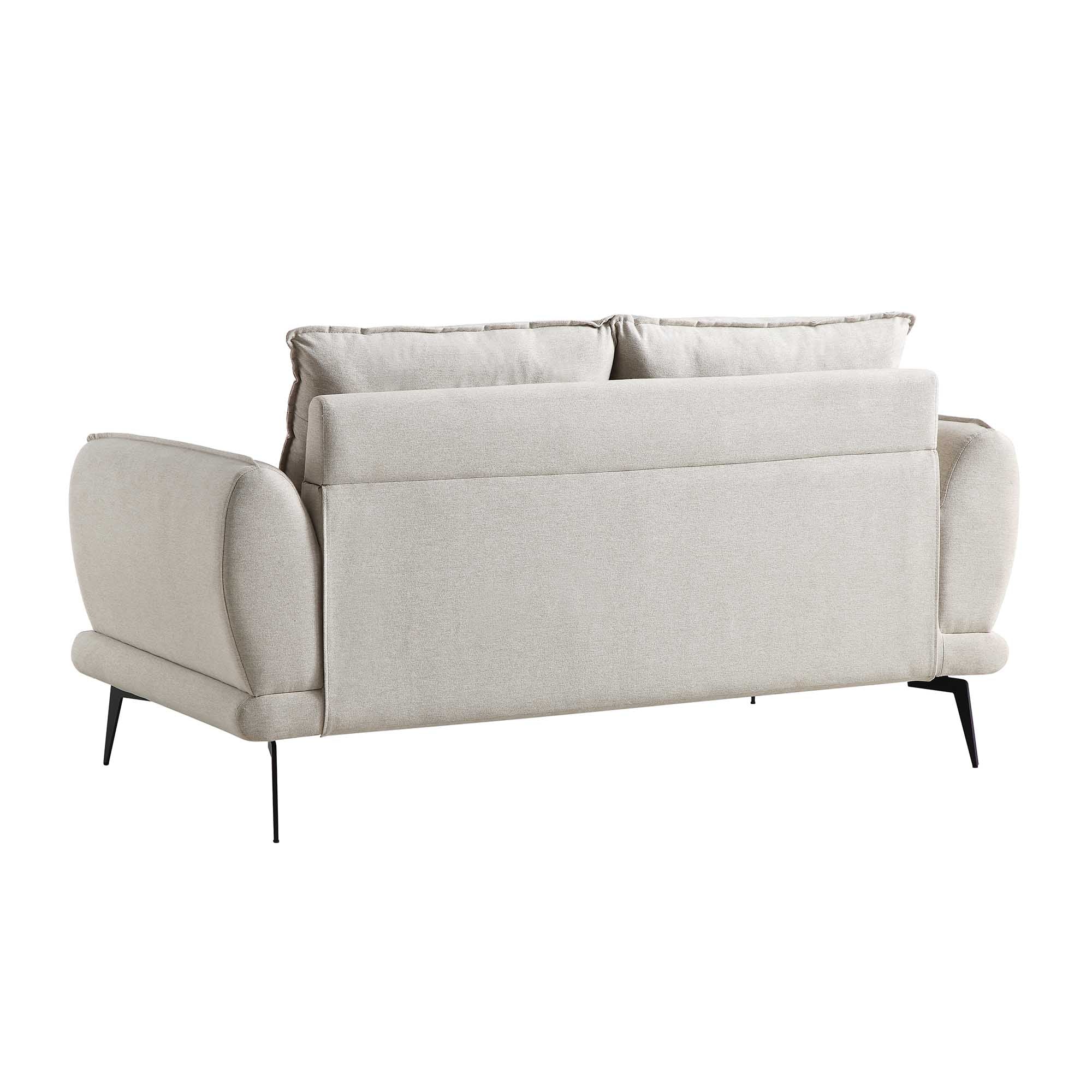 Oatmeal Fabric Sofa, 2-Seater