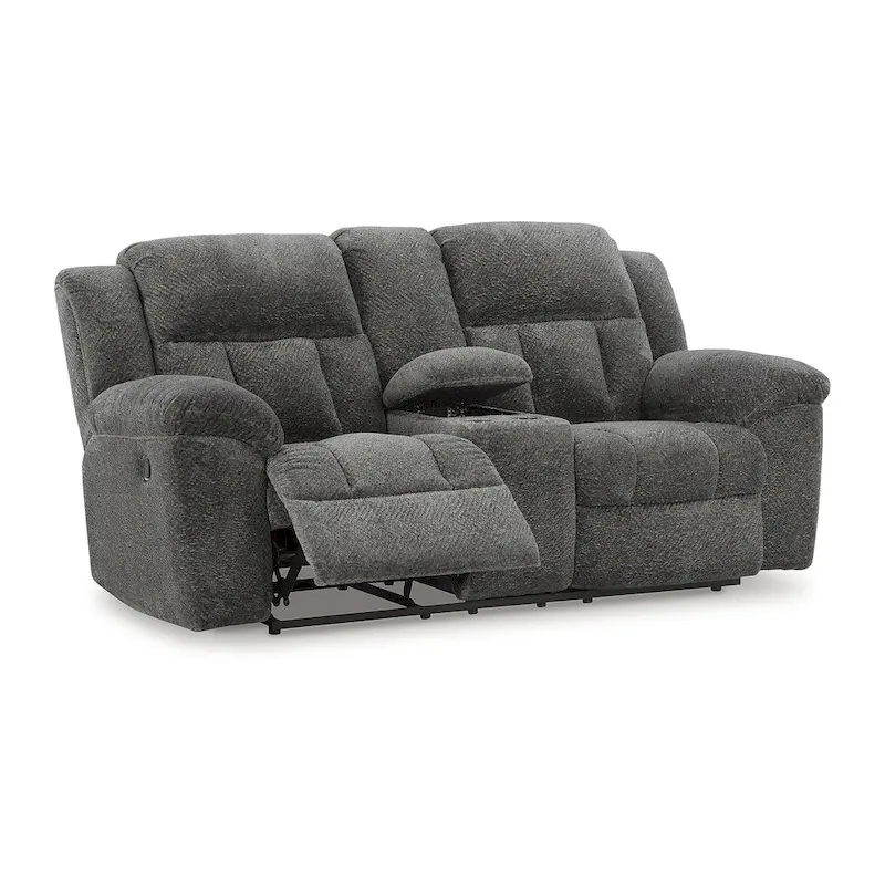 Signature Design by Ashley Frohn Double Reclining Loveseat with Console - 80W x 40D x 42H