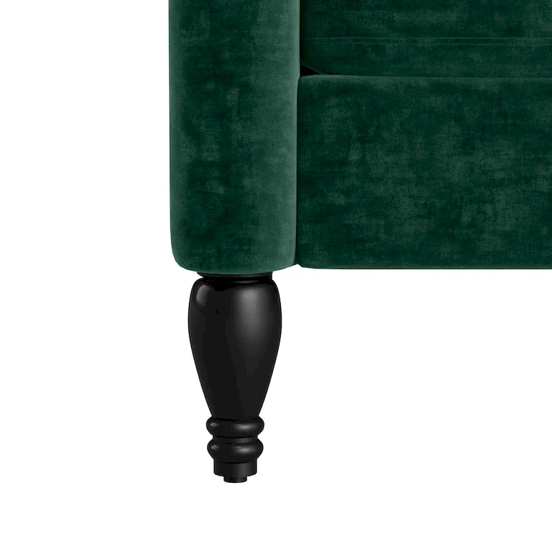 Gracewood Hollow Bea Velvet Wingback Push Back Recliner Chair