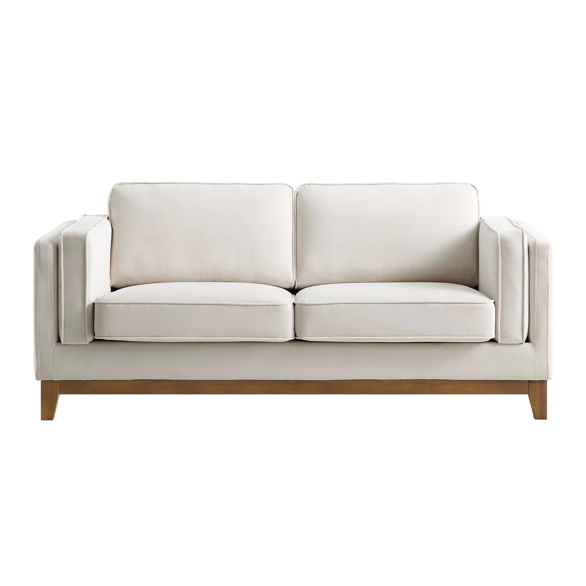 Champagne Velvet Sofa, 2-Seater