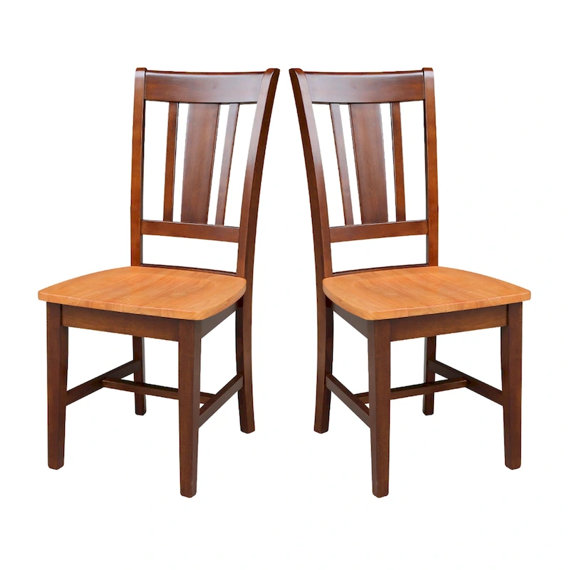 International Concepts Solid Wood San Remo Splatback Chairs, Set of 2