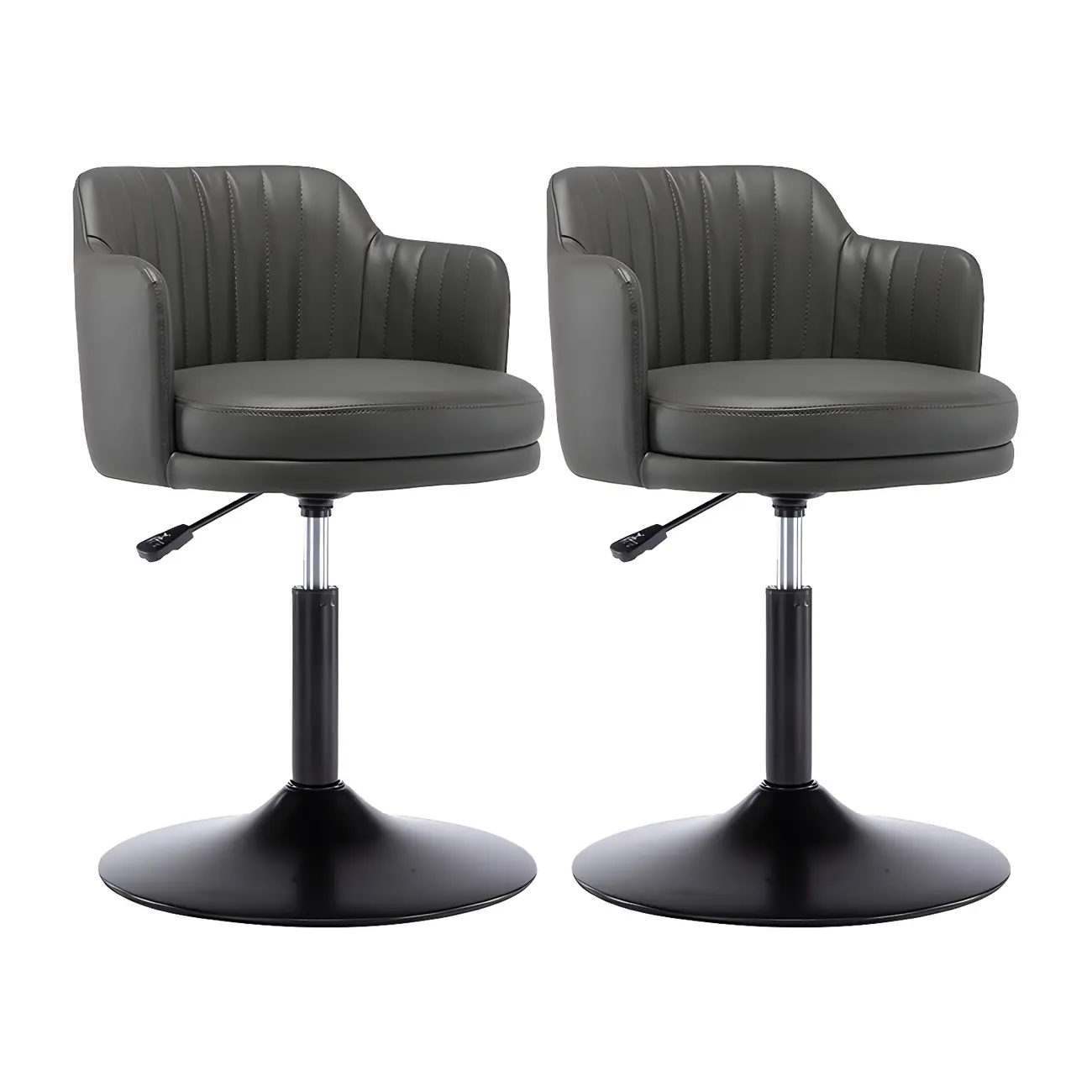 Modern Leather Armrests Swivel Adjustable Bar Stool