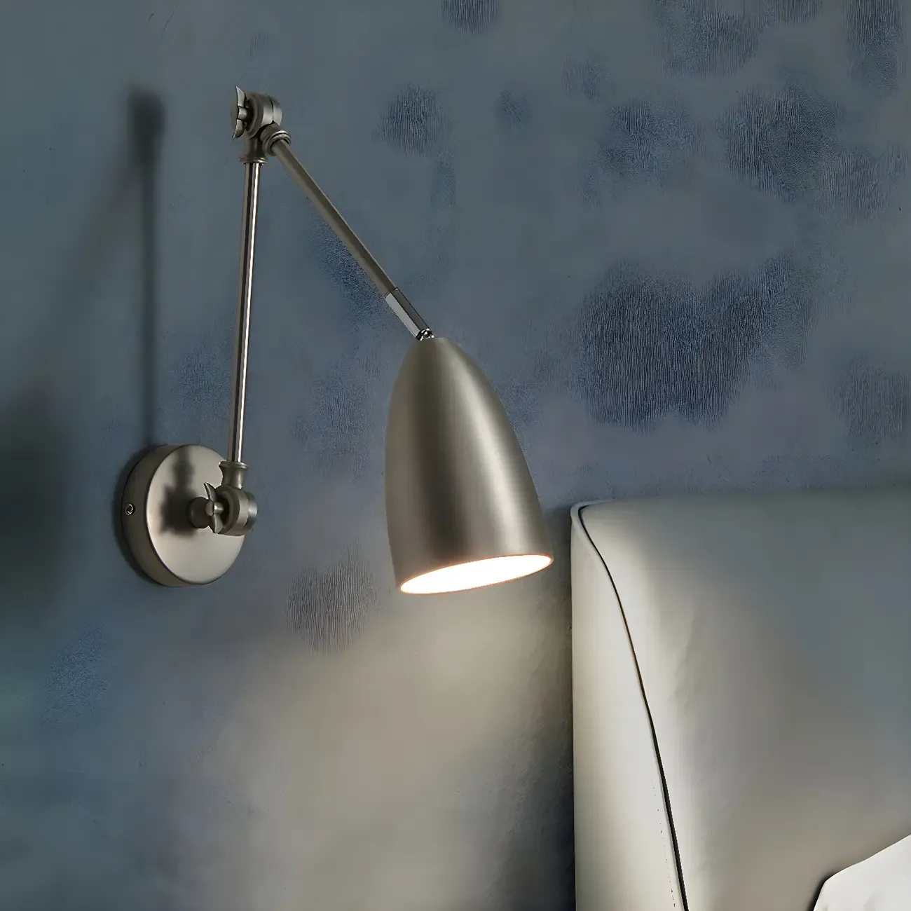 Simple Metal Dome Swing Arm Wall Light