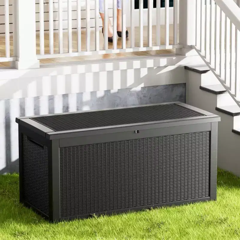Mondawe 260 Gal 0utdoor Storage Resin Deck Box Large Patio Storage Container