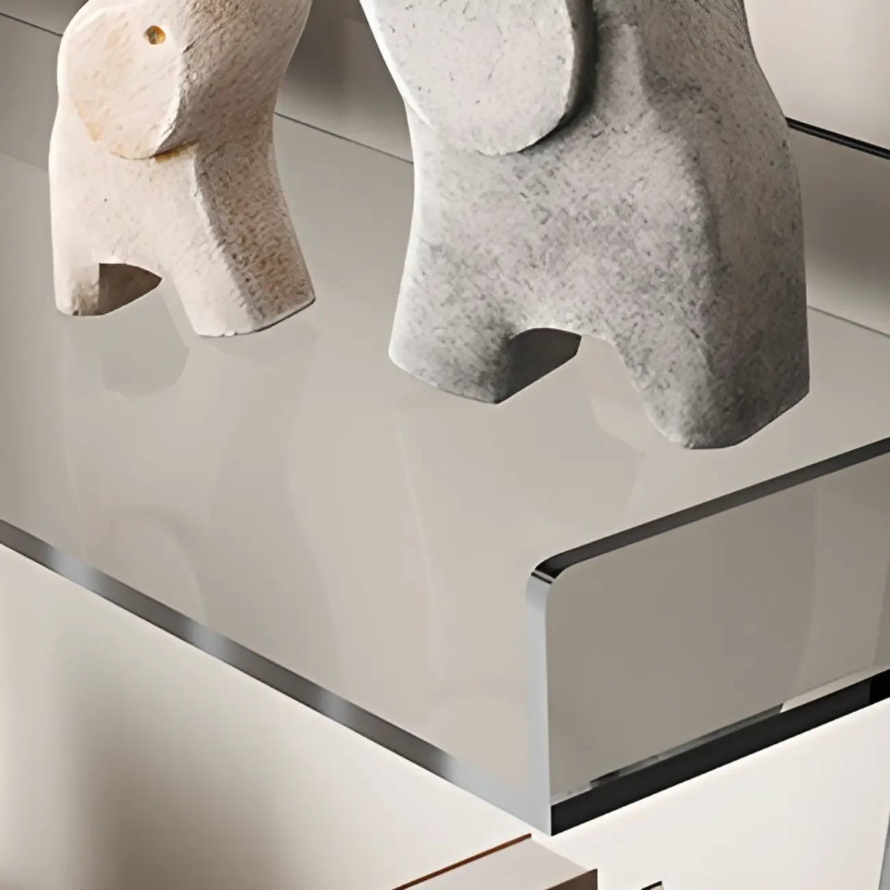 Black Plastic Leaning Ladder Bookcase with 4-Shelves