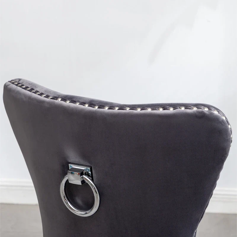 Roundhill Furniture Montura Tufted Velvet Chair (Set of 2)