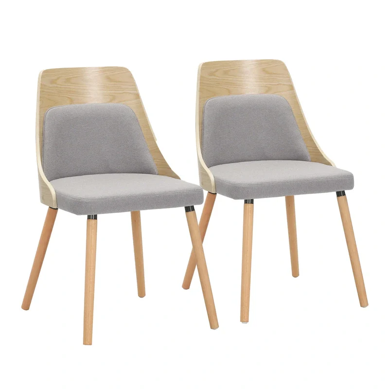 Carson Carrington Vallemala Mid-Century Chair with Tapered Wood Legs - Set of 2