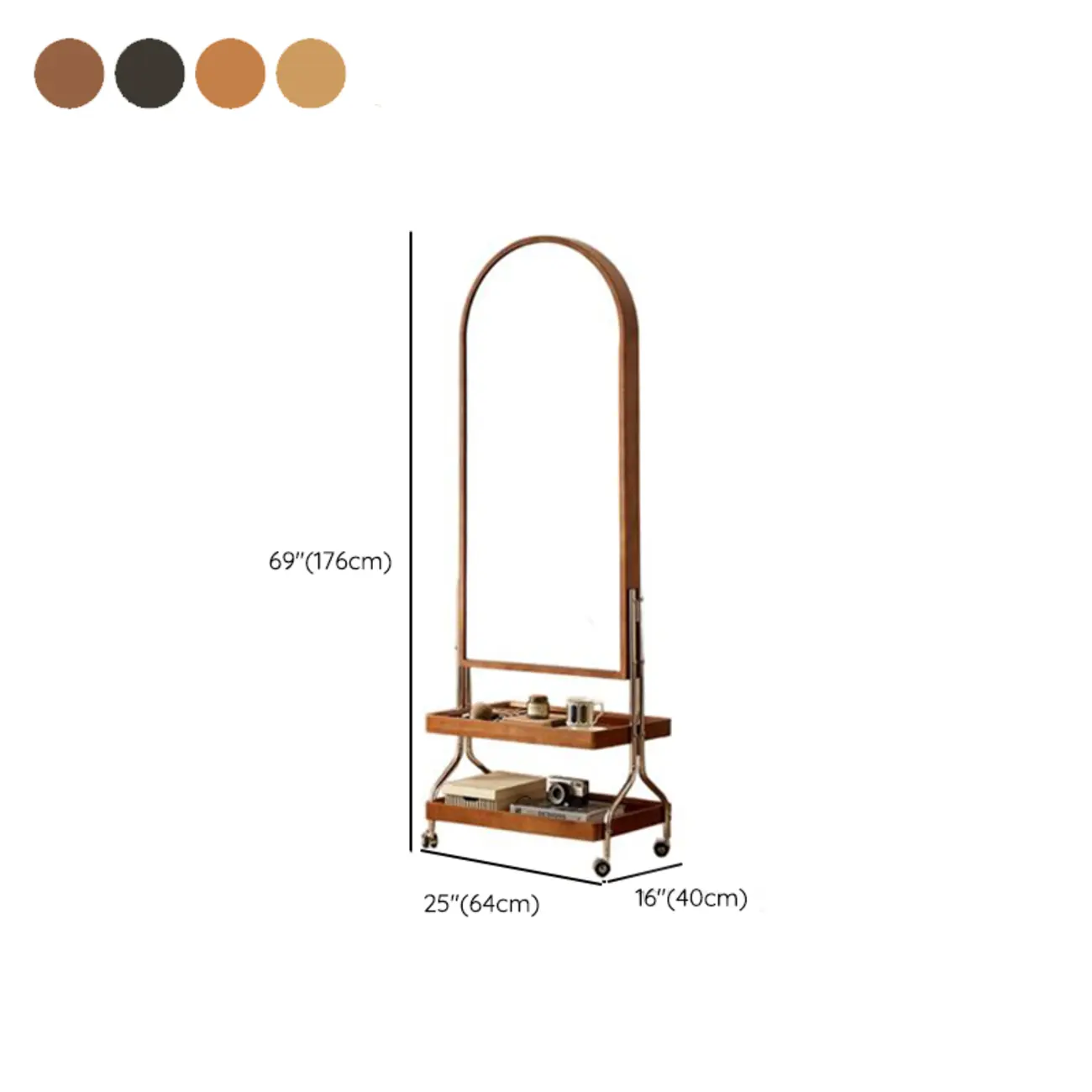 Modern Oak Wood Vertical Closed Back Bookcase