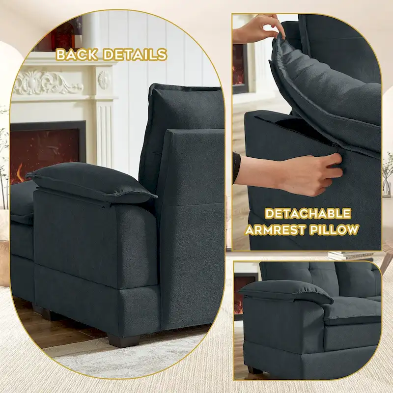 82.28 L Shaped 3 Pieces Living Room Sets