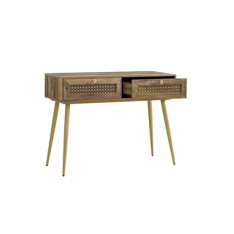 41.9 Wood 2-Drawer Entryway Console Table