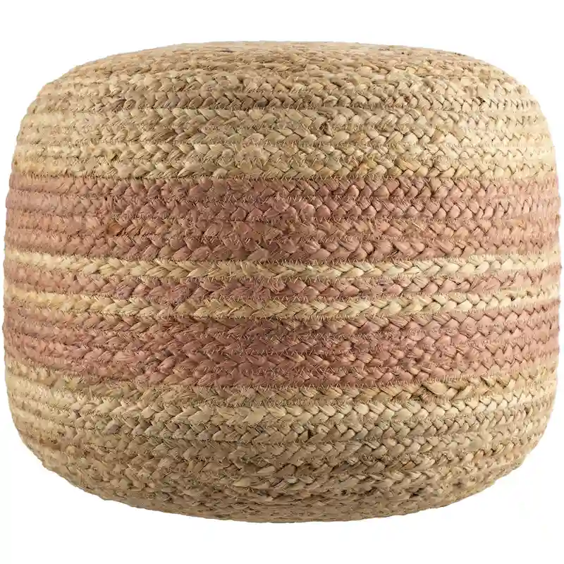 Livabliss Mallows Farmhouse Stripe Pouf