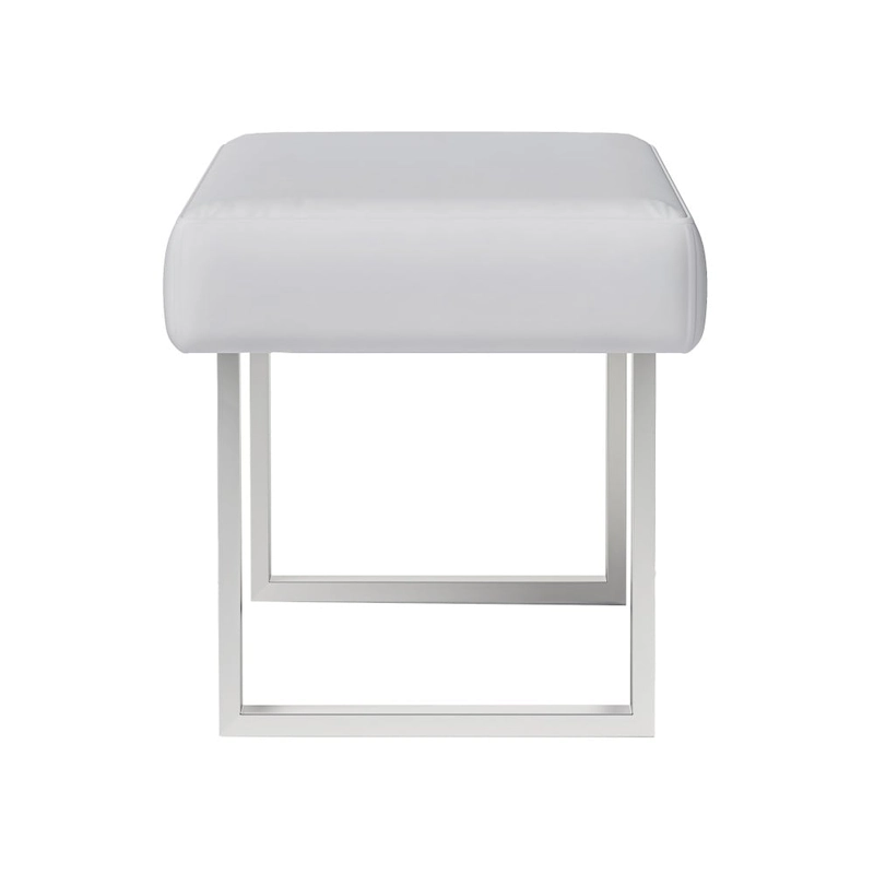 Somette Leah White Dining Bench - Dining Bench