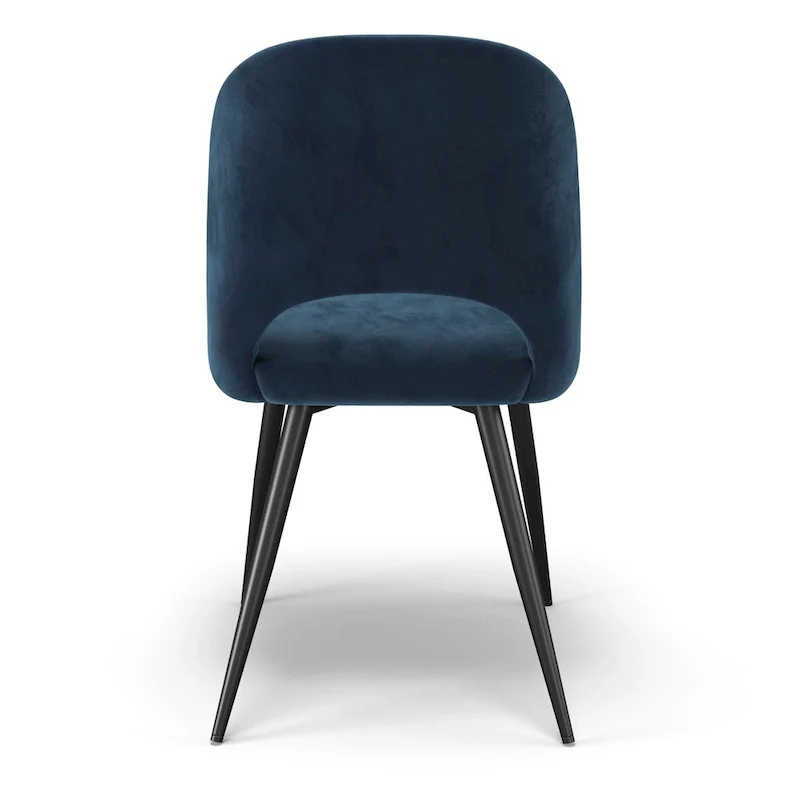 Velvet Dining Chairs - Gold/Platinum/Sapphire, Mid-Century Modern