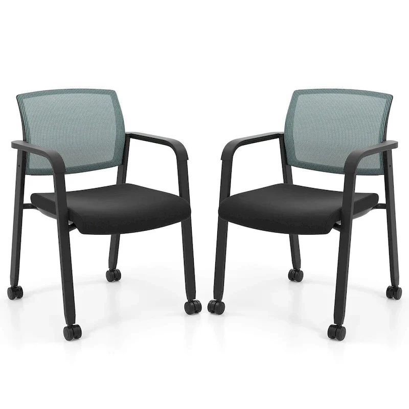 Stackable Mesh Office Guest Conference Chairs Set of 2 or 4