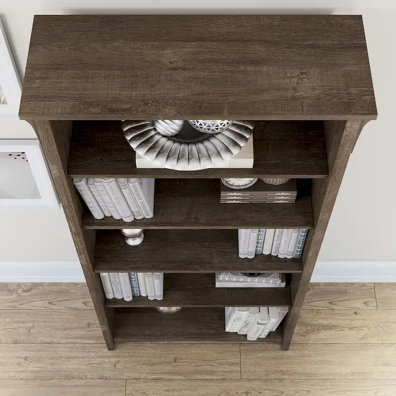 Salinas Tall 5-shelf Bookcase (Set of 2) by Bush Furniture