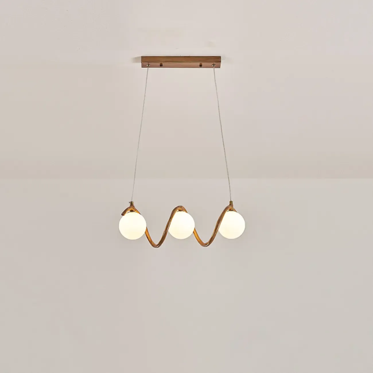 Modern Adjustable Wave Kitchen Island Pendant Light