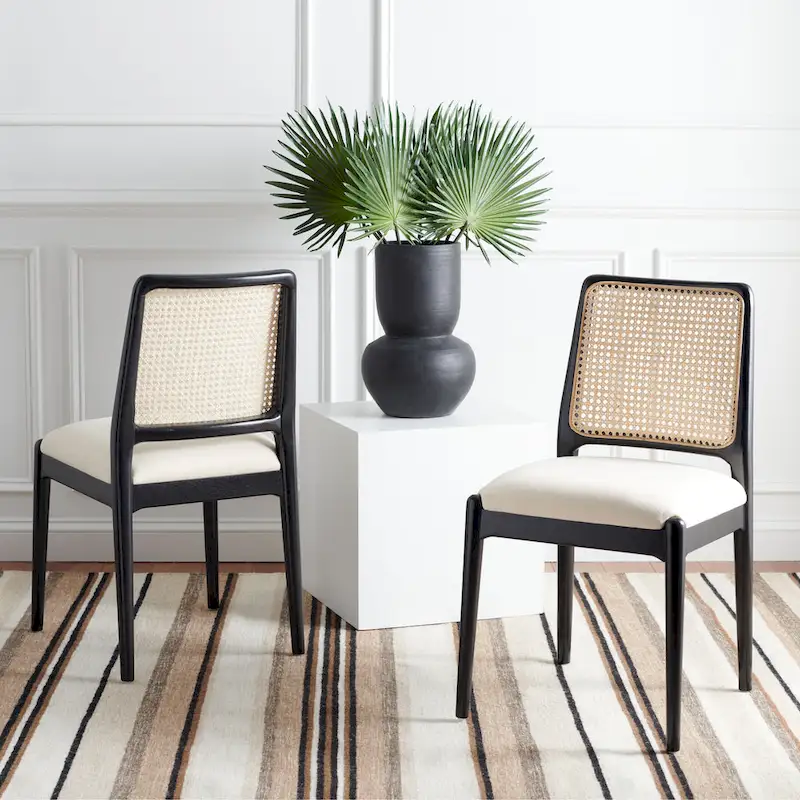 Rattan Cushion Dining Chair (Set of 2) - 19W x 17.5L x 32H