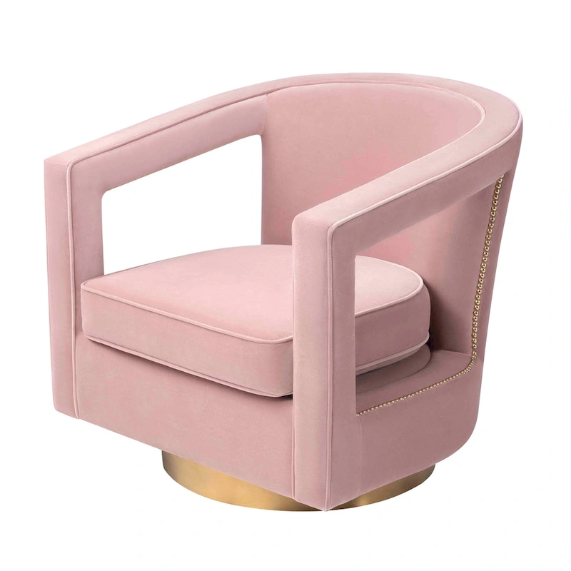 Stark Modern Velvet Swivel Accent Chair