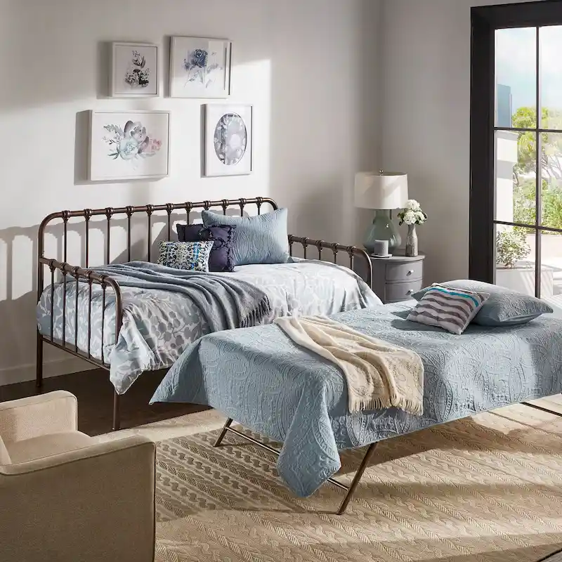 Constance Metal Daybed with Lift-up Trundle by