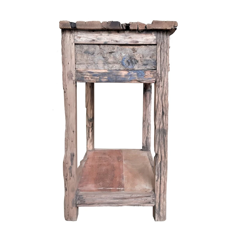 A&B Home Rustic 2-Drawer Kitchen Island