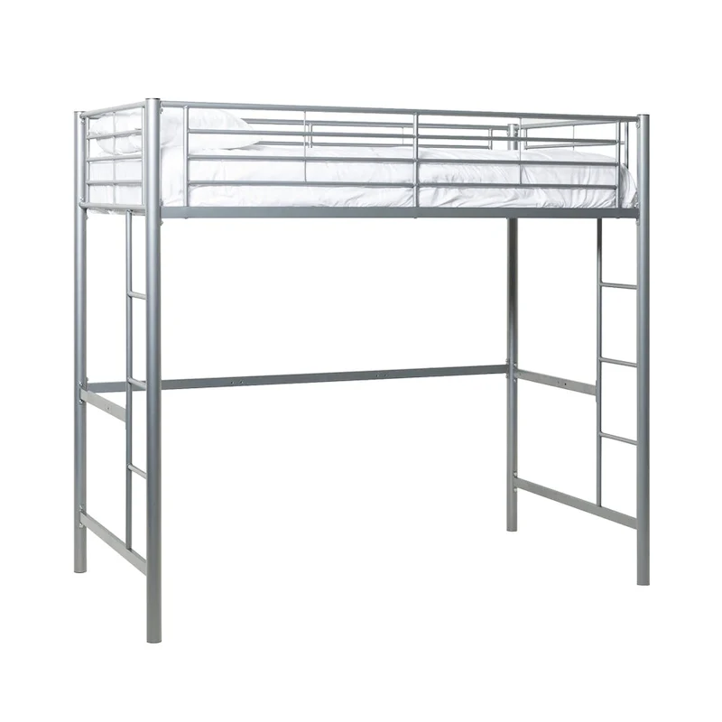 Middlebrook Abner Silver Metal Deluxe Twin Loft Bed