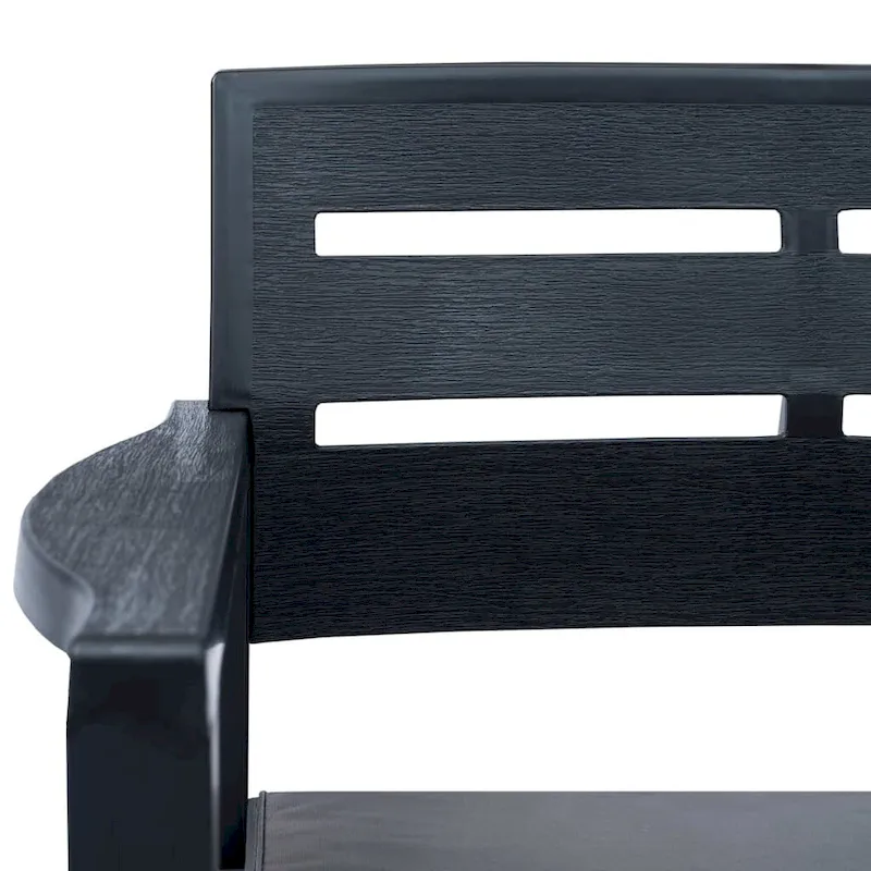 vidaXL Patio Furniture Set 4 Piece Conversation Set Table and Chairs Plastic - 30.7 x 21.7 x 15