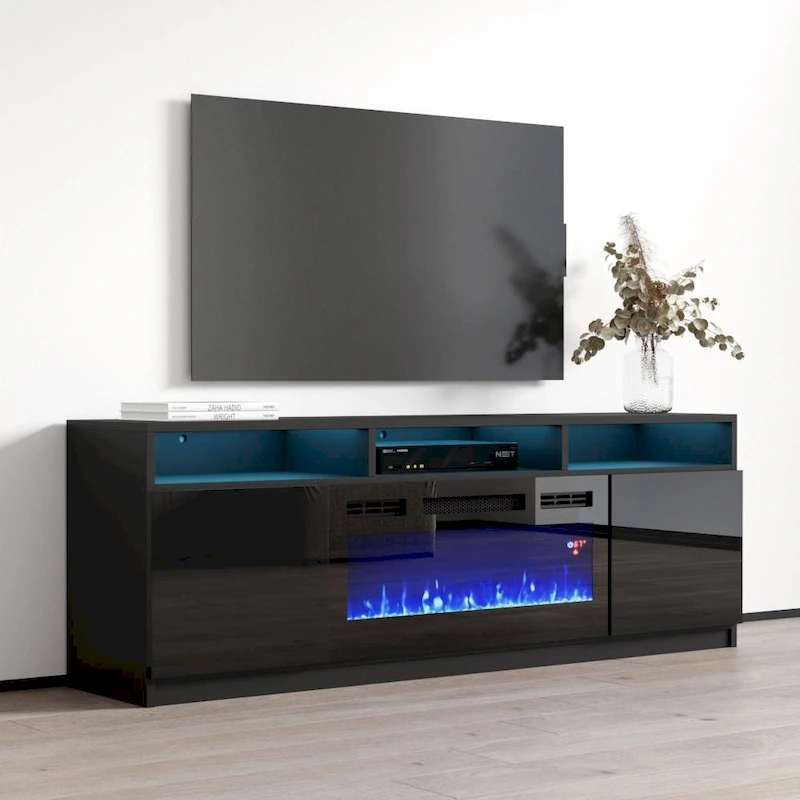 Reno 05 Electric Fireplace Modern 63  TV Stand