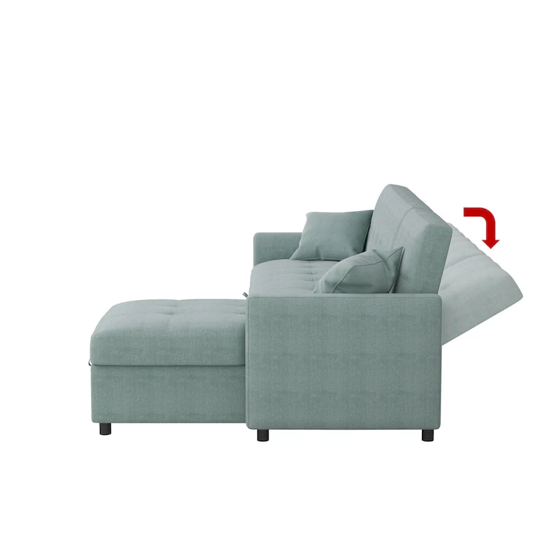 82 Wide Reversible Sleeper Sofa & Chaise