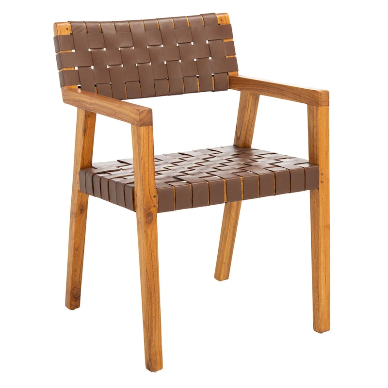 SAFAVIEH Gerda Woven Leather Dining Room Chair - 22.1