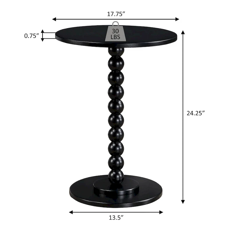 Convenience Concepts Classic Accents Round Venetian Islands Spindle Table