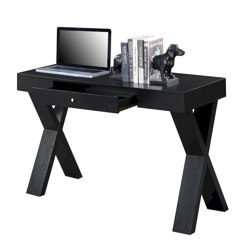 1 Drawer Desk with Crisscross Legs