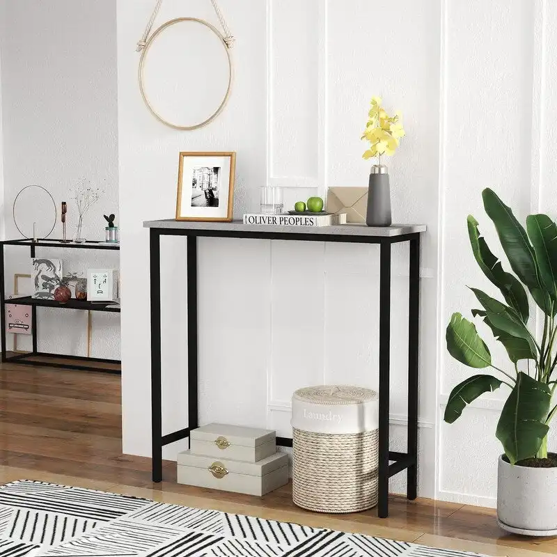 Narrow Console Table – Slim Entryway Table for Hallway, Bedroom, Living Room or Foyer